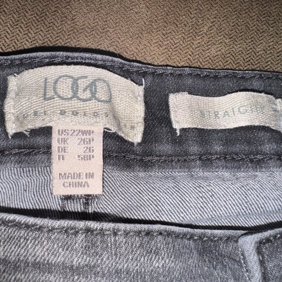 Gray LOGO by Lori Goldstein Ankle Jeans 22 WP Petite - Picture 2 of 6